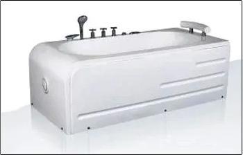 Rectangular White Colored Spa Tub