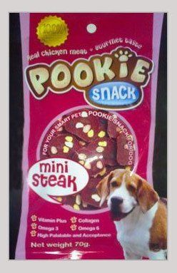 Pookie Mini Steak Snack Application: Dog