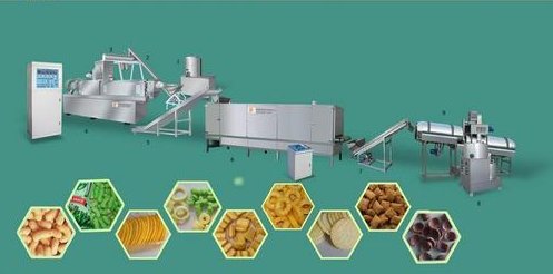 High Efficiency Corn Snack Food Processing Line