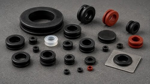 Metal Rubber Tops - Metal Rubber 20x10x5 mm, Orange, 60 Shore A | High Durability, Long Life, Vibration Isolation