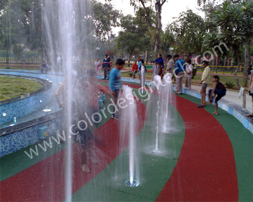 Multicolored Outdoor Interactive Fountain