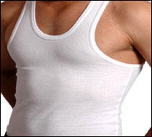 Mens Skin Friendly Soft Cotton Rib Vest 