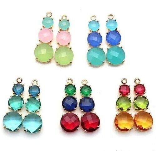 Multicolor Artificial Gemstone Earring For Party Wear