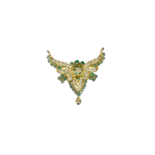 Gold Diamond Emerald Pendant