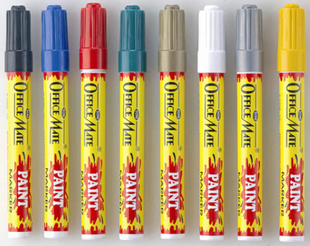 Hi-Lighter Marker Pens - Plastic Barrel, Finest Bullet Tip - Non-Toxic, Fade Proof, Waterproof Markers for Marking on Glass and Non-Porous Surfaces