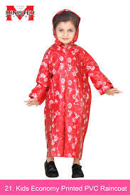 Kids Economy Printed Pvc Raincoat