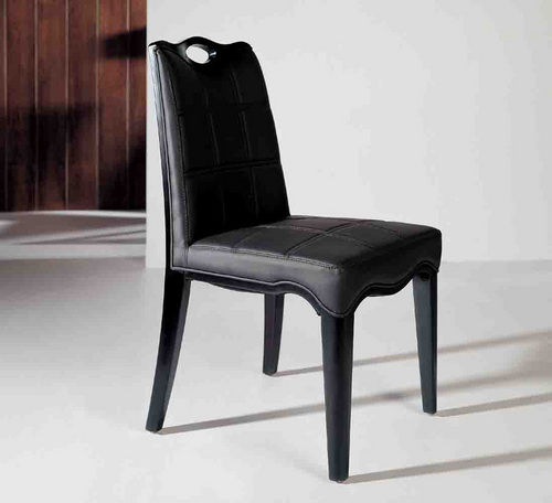 Plain Black Oak Chair