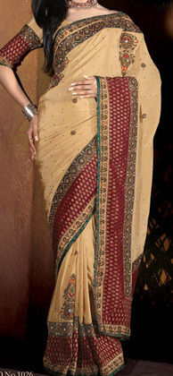 Maroon Designer Saree