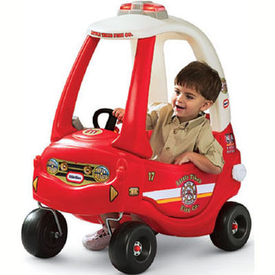 Red Plastic Police Toy Car