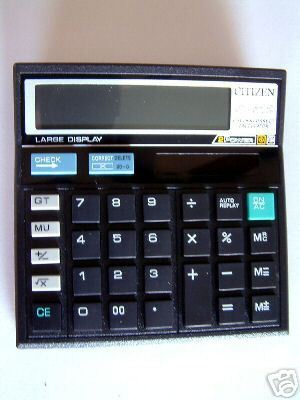 Black 12 Digit Lcd Display Calculator