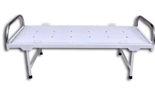 White Color Stainless Steel Deluxe Plain Hospital Bed