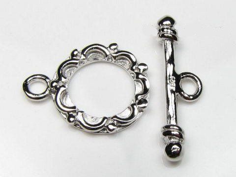 Silver Fancy Toggle Clasp Gender: Women