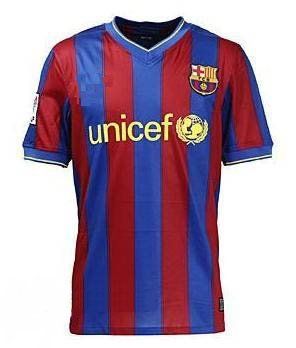 Red And Bue Barcelona Home Soccer Jersey