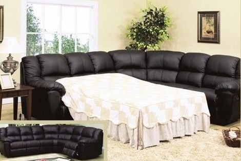 Corner Sofa With Recliner And Concealed Bed (S2076)