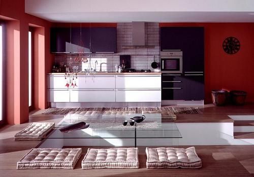 White Plain Design Mfc Kitchen Cabinets