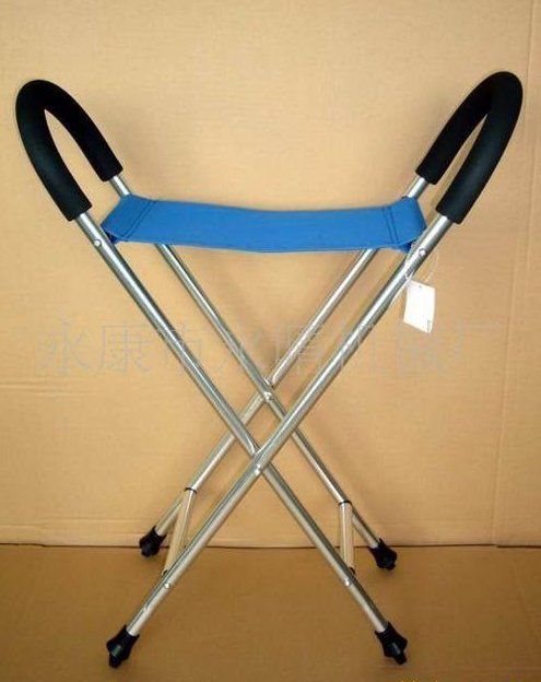 Metal Body Walking Seat Stick 