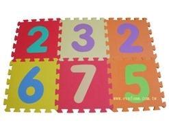 Multicolor Eva Puzzle Mats With Numbers Pattern