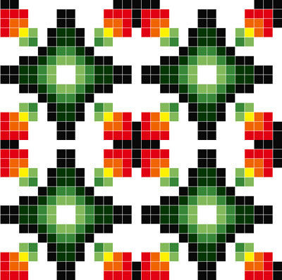 Glass Mosaic Repeated Pattern Tiles