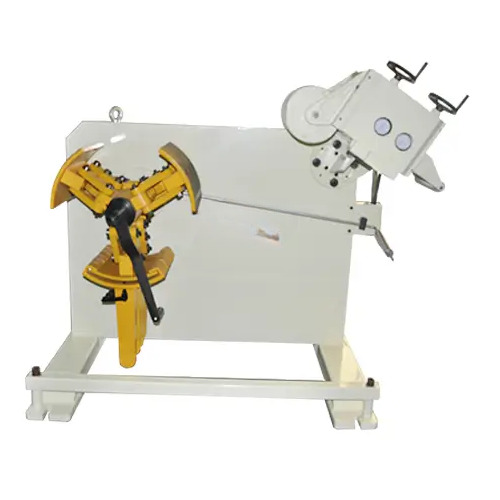 Decoiler Straightener - Expanding Mandrel Design 9 Roll Pitch Roller Cassette Easy Pressure Setting with Hand Wheels