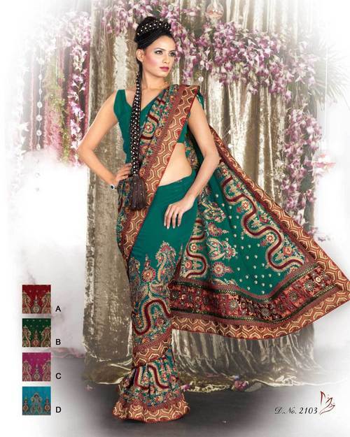 Lehenga Look Saree