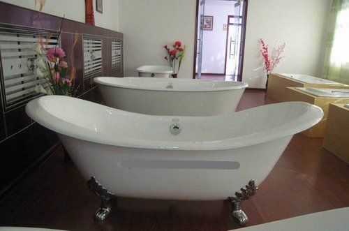 Double Slipper Cast Iron Bath Tub