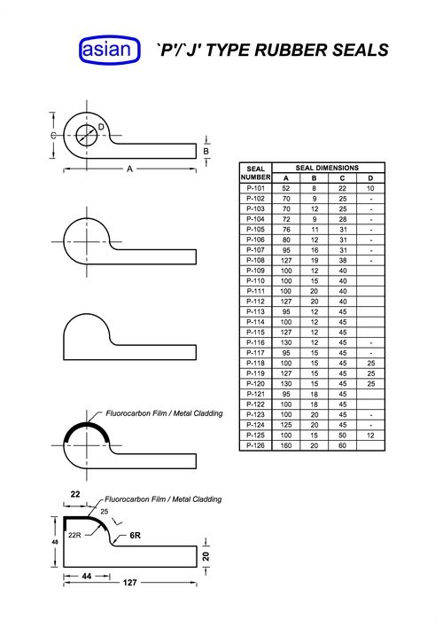 Musical Note Type Rubber Gate Seal