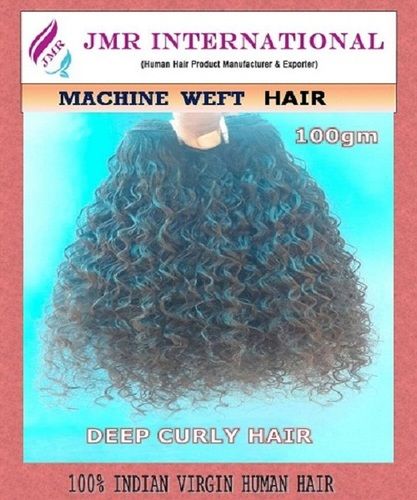 Natural Spring Curly Indian Virgin Human Hair Weft