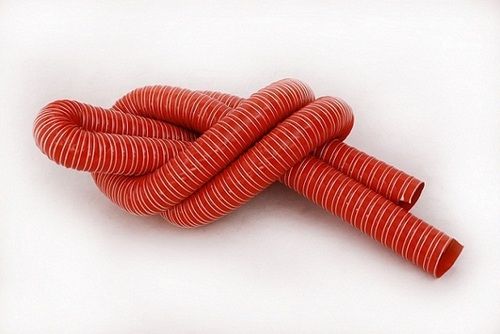 Silicone Hose - Dual-Layer Silicone-Coated Glass Fiber with Spiral Steel Reinforcement | High Temperature and Low Pressure Applications, Smooth Inner Surface