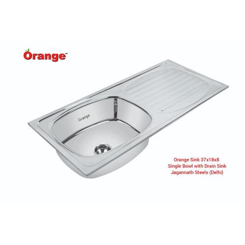 Rust Proof Stainless Steel Single Bowl With Drain Board Sinks Installation Type: Above Counter