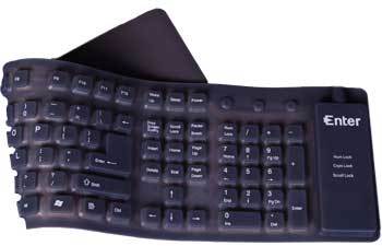 USB Flexible Keyboard - Silicone, Compact Roll-Up Design | Waterproof, Dust-Resistant, High Durability for Diverse Applications