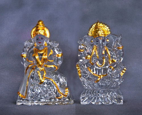 Crystal Laxmi Ganesh Set