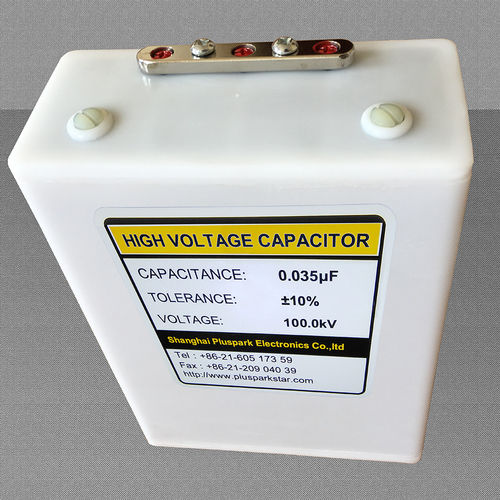 Fast Pulse Capacitor 100Kv 0.035Uf(35Nf),Double Ended,Plastic Case Capacitance: 0.035Uf