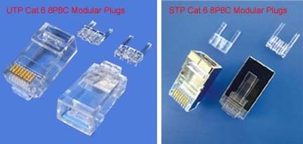 Cat.6 Rj45 8P8C Stp/Utp Modular Plugs With Insert Installation Type: Wall Mounted