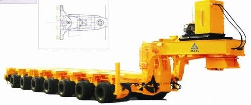 Hydraulic Platform Trailer - 50-5500 Ton Capacity, Modular Design with Adjustable Goose Neck and Enhanced Tractive Power