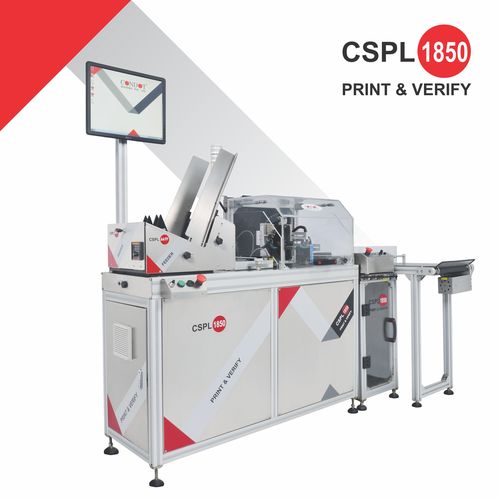 Cspl 1850 ऑफलाइन फ्लैट कार्टन प्रिंट और सत्यापन प्रणाली
