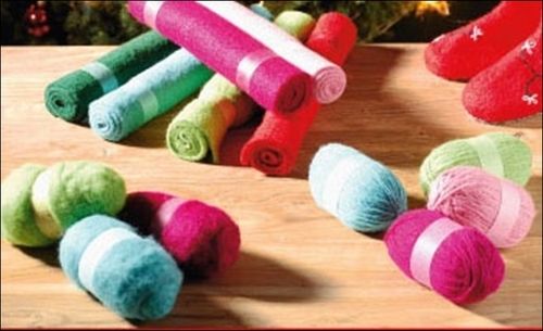 Wool Felt Fibers And Sheets For Hobby