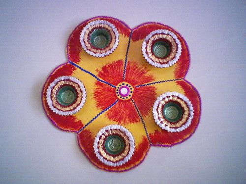 Rangoli Diya Plates