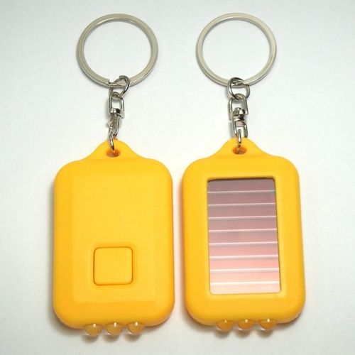 Solar Led Flashlight Keychain