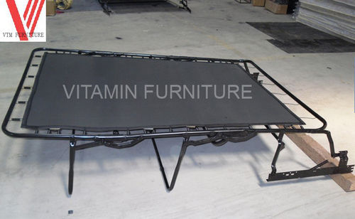 Folding Bed - Special Steel Frame, Canvas or Batten Surface, Black Electrophoresis Finish, Available in Multiple Sizes