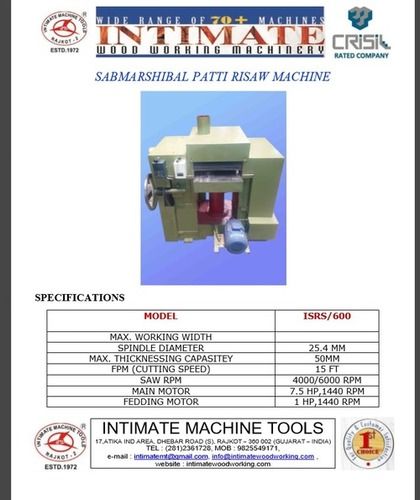 New Model Submersible Patti Ripsaw Machine