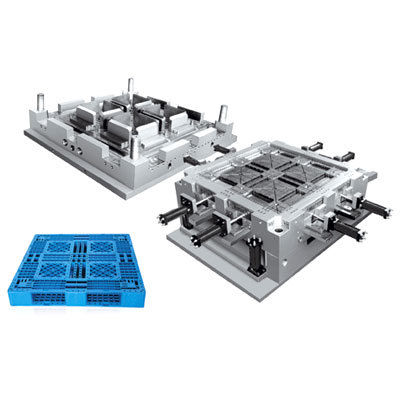 Plastic Pallet Moulds - P20 High-Density Polyethylene, 1 Cavity with 300,000 Shots Lifespan - Durable, Anti-Slip Rubber for Safe Handling