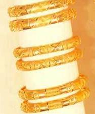 Ladies Gold Bangles