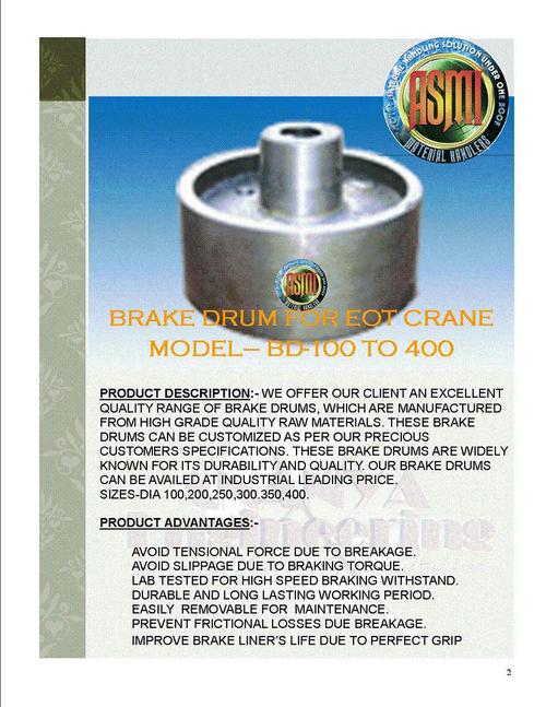 Brake Drum For Crane