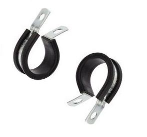 Rubber Lined Hose Clamps - Galvanised Steel, Available Sizes 4-38mm | Reliable Vibration Dampening Support for Pipes and Cables