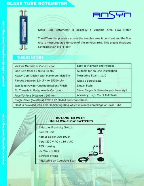 Glass Tube Rotameter