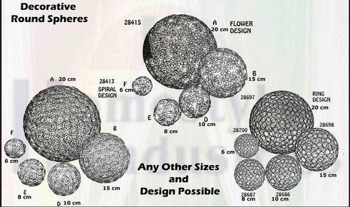  डेकोरेटिव स्फेयर बॉल्स 