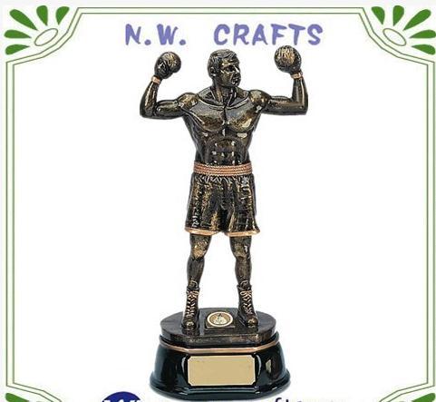 Male Boxing Trophy Award Figurine