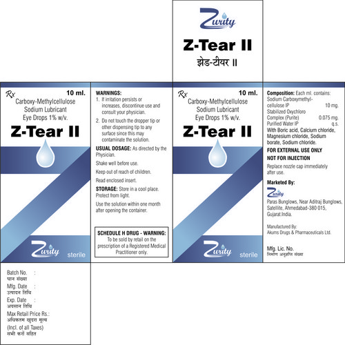 Z TEARS II EYE DROPS