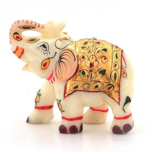Rajasthani Handmade Elephant Marble Handicraft 