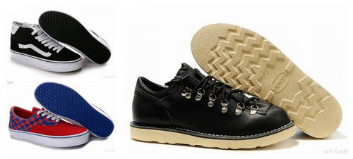 Mens Fashion Shoes - Cloth, Canvas, Leather, PU Upper | 1-2 Inch Heel, Rubber Outsole, Available in Black, Blue, Red